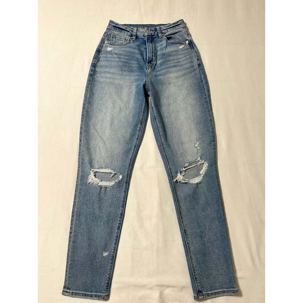 American Eagle Curvy Mom Jeans Light Stretch Denim Size 2